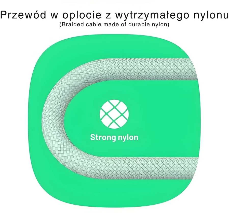 Green Cell Žalias Cell USB-C laidas 0.3 m 100 W Greencell PowerStream greito įkrovimo PD Snow Baltas