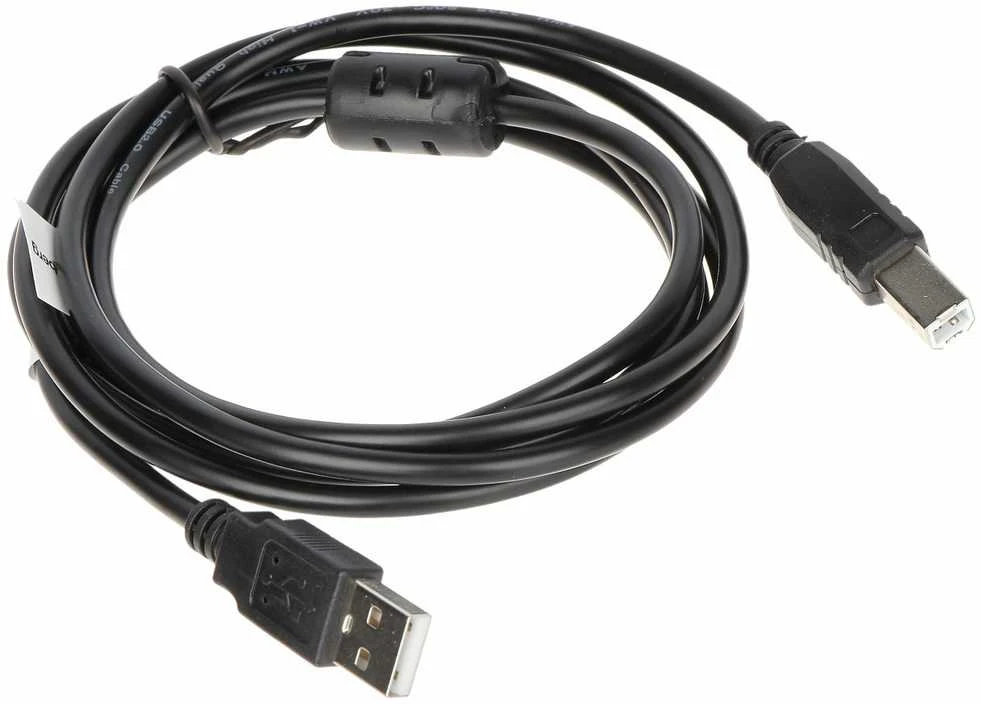 LANBERG CA-USBA-10CC-0018-BK cable USB 2.0 AM-BM 1.8m juodas