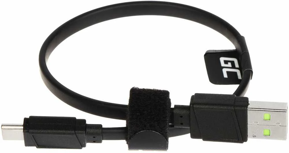 Green Cell Žalias Cell GREENCELL KABGC03 GCmatte USB-C Plokščias laidas 25 cm su greitu įkrovimu