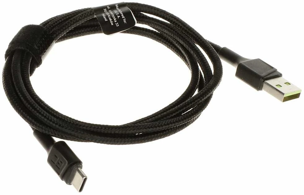 Green Cell Žalias Cell GREENCELL laidas GC PowerStream USB-A – USB-C 120cm Ultra Charge QC 3.0