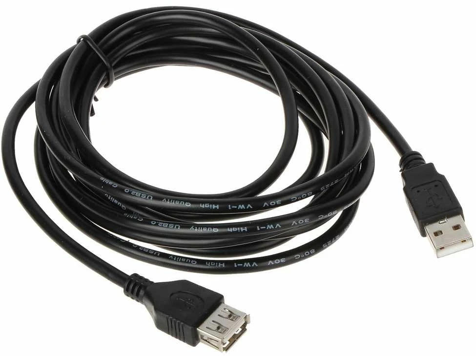 LANBERG CA-USBE-10CC-0030-BK extension cable USB 2.0 AM-AF 3m juodas