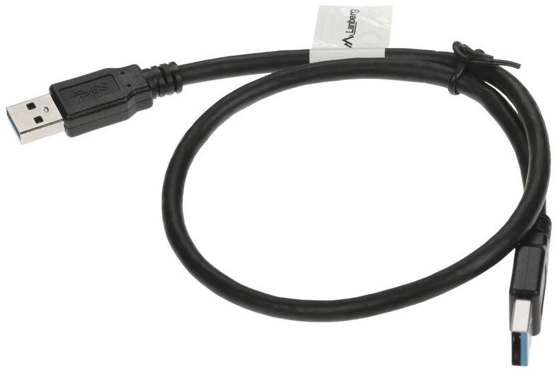 LANBERG cable USB-A M/M 3.0 0.5m juodas