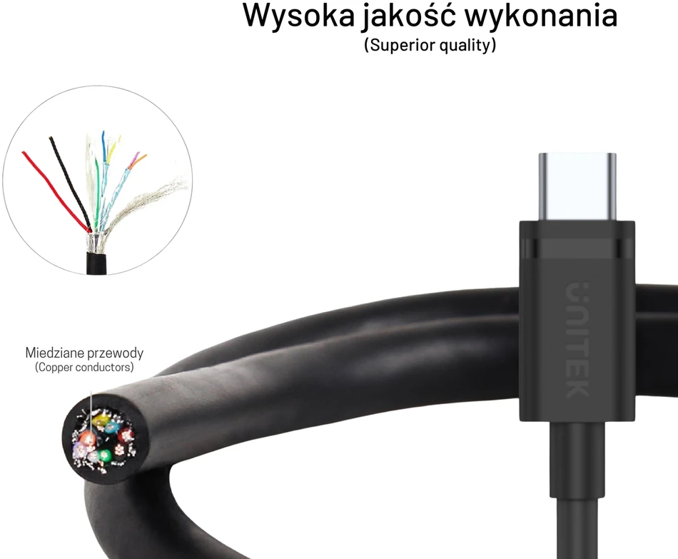 UNITEK Y-C474BK Unitek C tipo USB laidas į USB 3.1, Y-C474BK