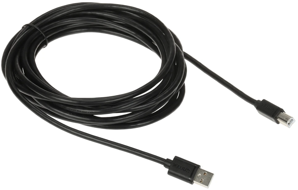 UNITEK Y-C421GBK Unitek USB 2.0 kabelis AM-BM, 5m Y-C421GBK