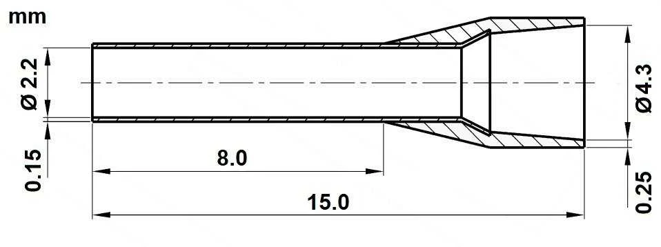Elpromet LAIDŲ ĮVORĖ TUL-2.5/8/DIN-BL*P100