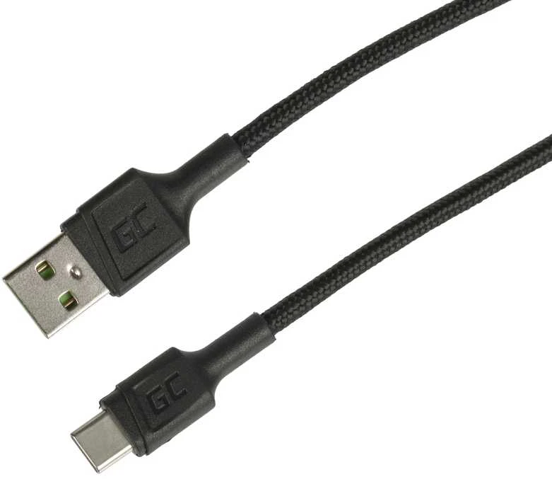 Green Cell Žalias Cell Žalias Cell USB-C kabelių komplektas 3x QC 3.0 2 m