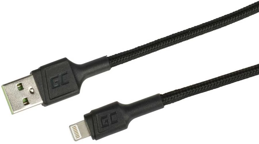 Green Cell Žalias Cell Žalias CELL 3x Kabelis GC Ray USB - Lightning 30cm 120cm 200cm baltas LED apšvietimas
