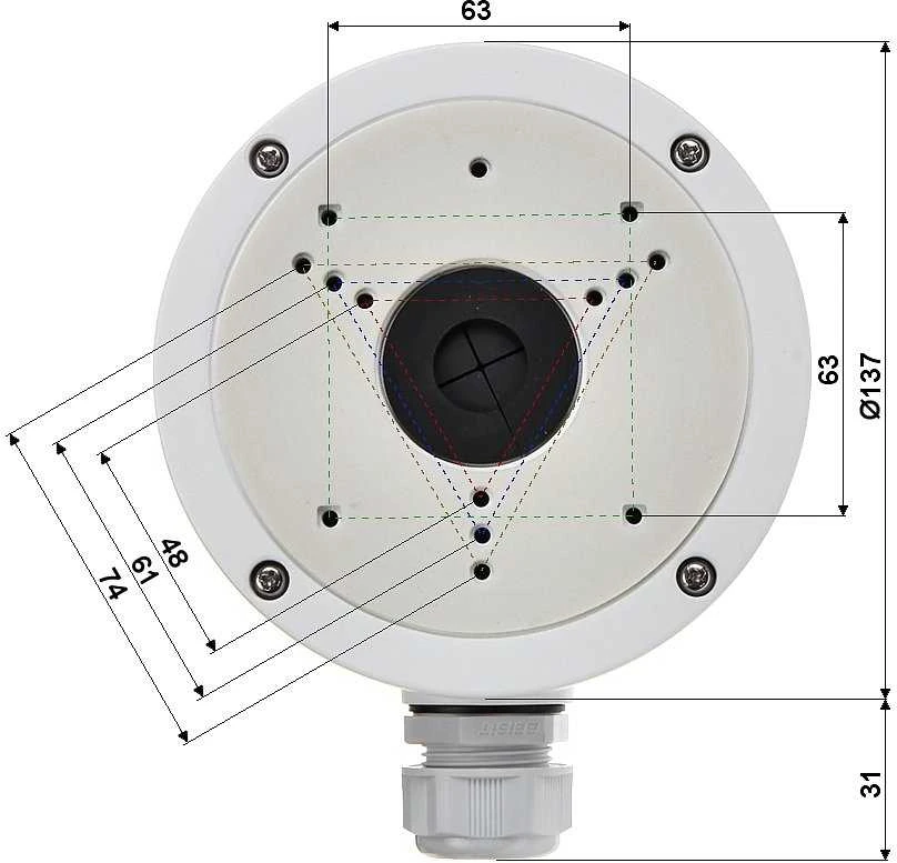 Montavimo bazė Hikvision DS-1280ZJ-S