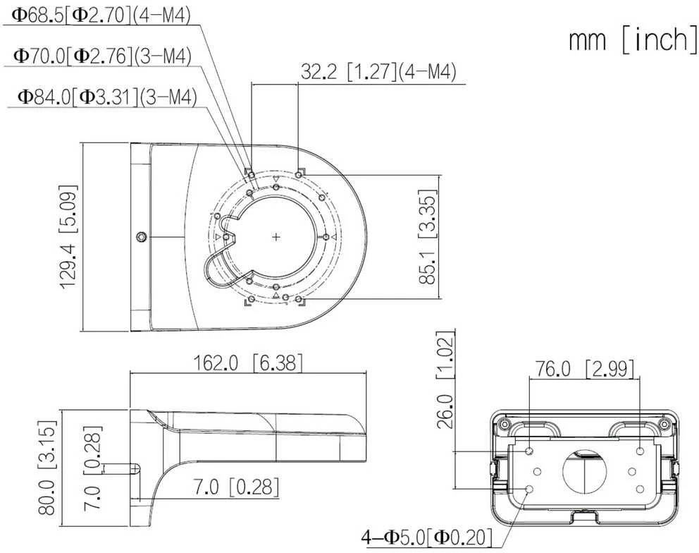 LAIKIKLIS RUTULINĖMS KAMEROMS PFB2204W-B DAHUA