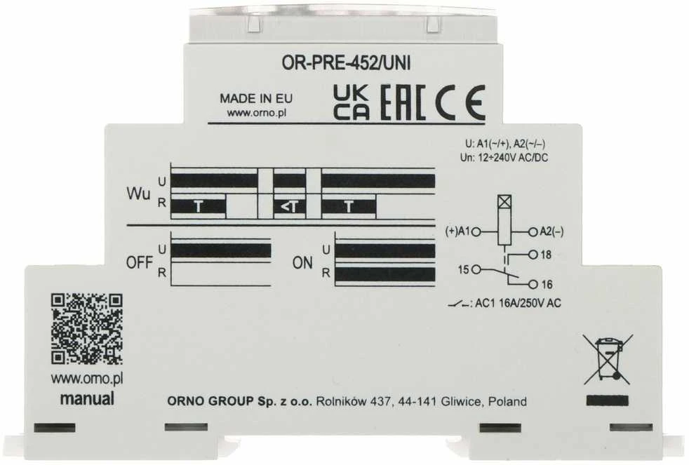 LAIKO RELĖS MODULIS OR-PRE-452/UNI ORNO