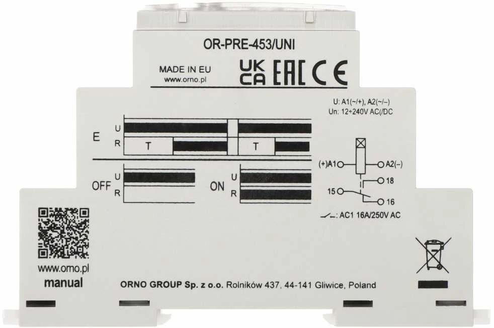 LAIKO RELĖS MODULIS OR-PRE-453/UNI ORNO