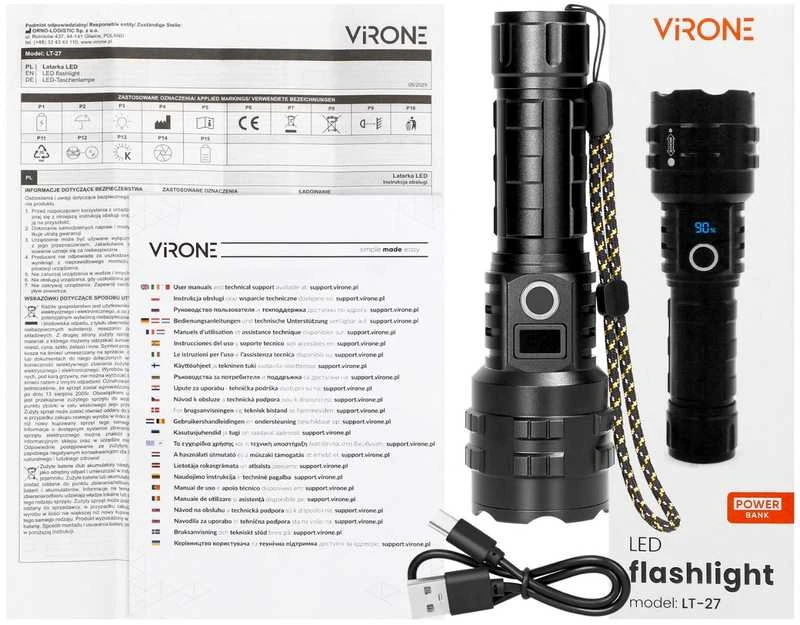 Latarka, LED TORCH LT-27 VIRONE