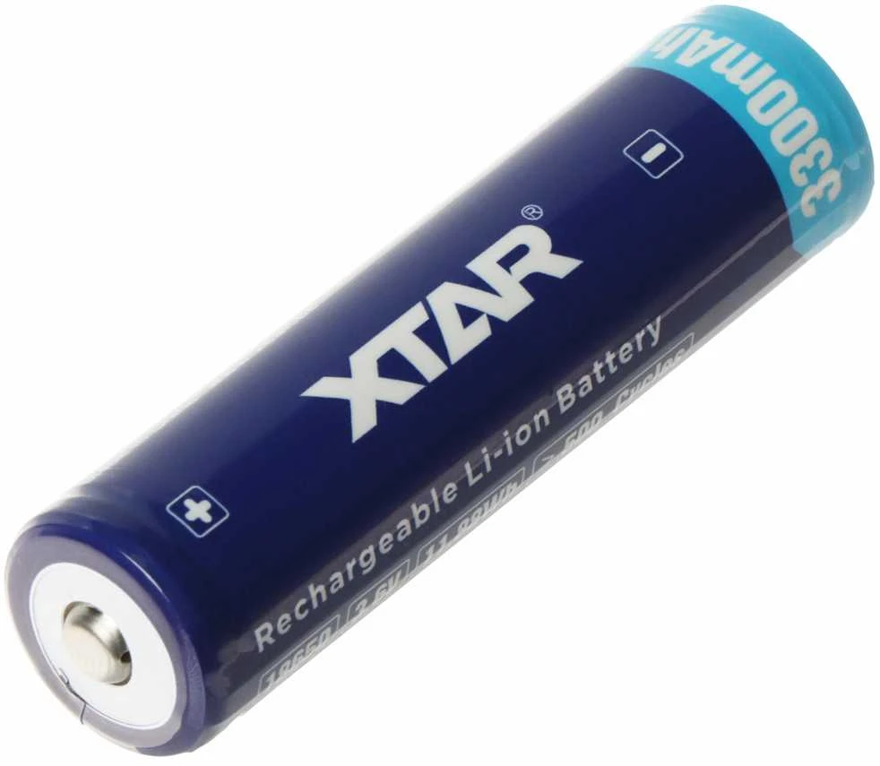 Xtar 3300mAh 3,6V 18650 akumuliatorius su PCB