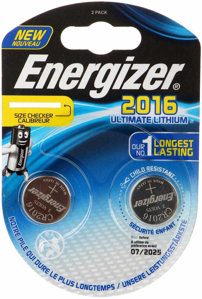 Energizer LICHIO BATERIJOS BAT-CR2016-LIČIO*P2 ENERGIZATORIUS