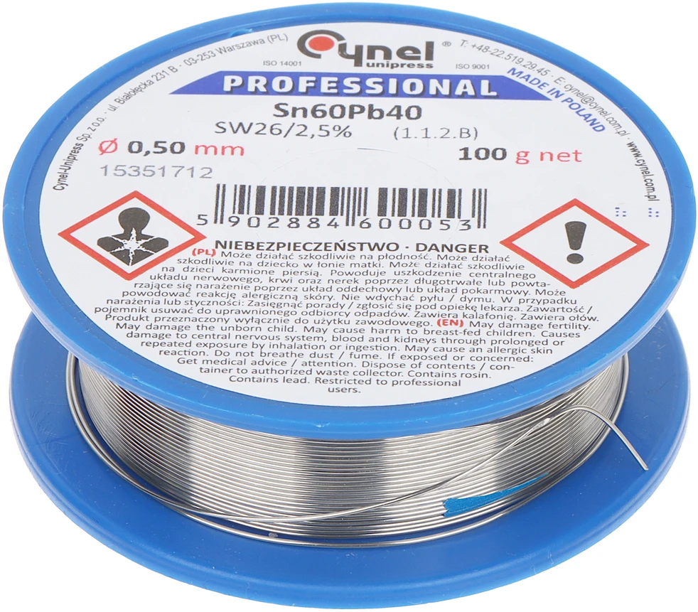 Cyna 0.50 mm / 100 g Sn60Pb40 CYNEL