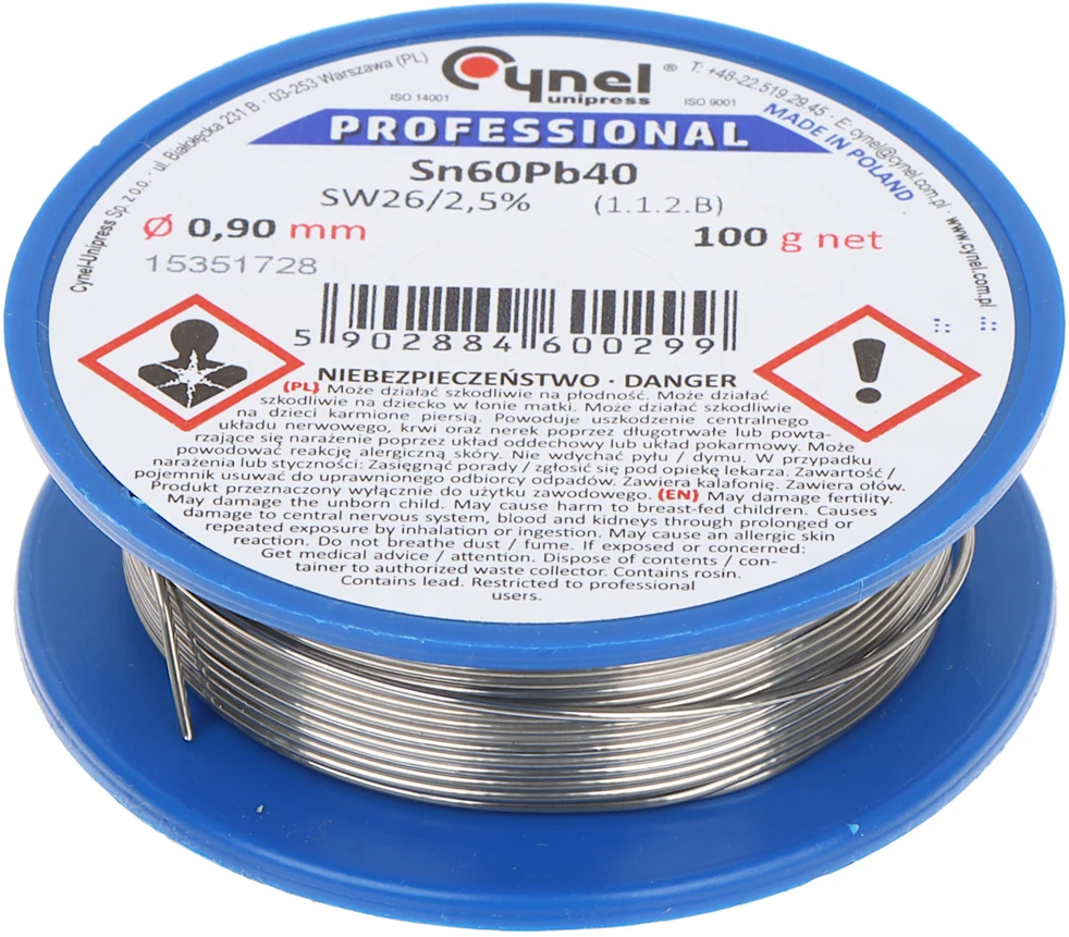 Cyna 0,90mm/100g Sn60Pb40 CYNEL