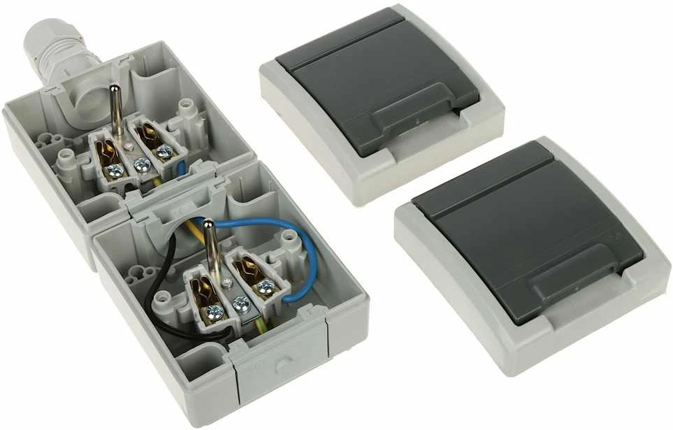 LIZDAS MONTUOJAMAS ANT PAVIRŠIAUS DVIGUBAS AQUANT-G2/V2/EPN 230 V AC 16 A IP65 Elektro-Plast