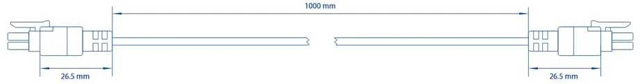 MAITINIMO KABELIS PR2PP10B 1.0 m Teltonika