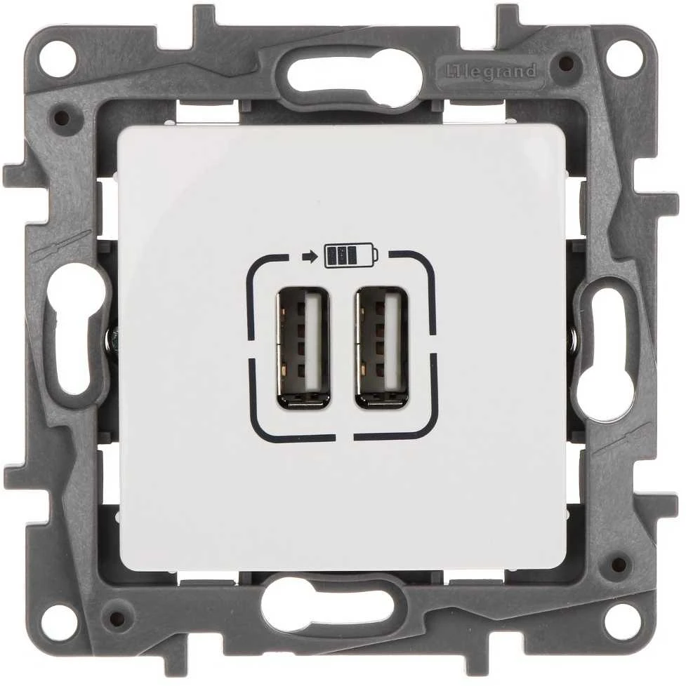 MAITINIMO LIZDAS LE-764594 Niloe 2 PORTAI USB 2.4A/5V LEGRAND