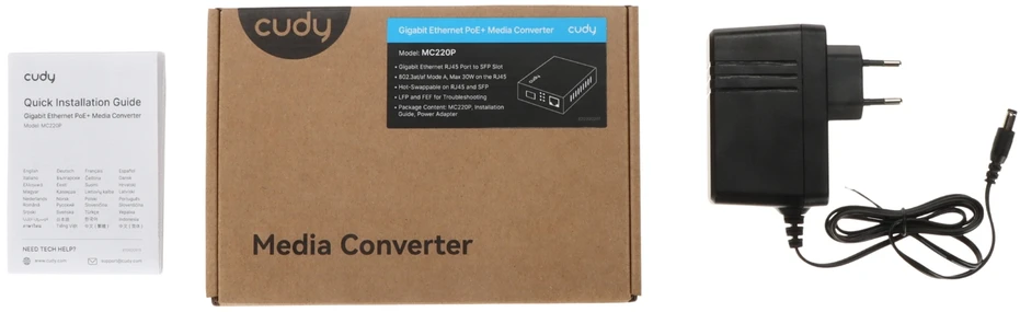Konverteris Cudy MC220P (RJ45 į SFP, 1Gbps)