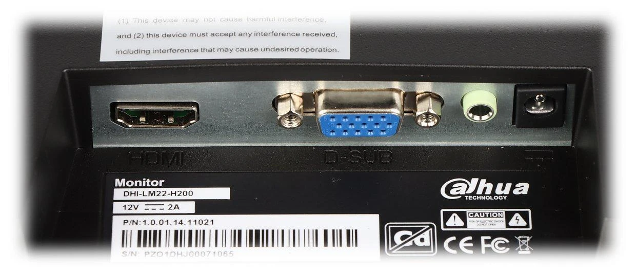 MONITORIUS VGA, HDMI, AUDIO LM22-H200 21.45 " DAHUA
