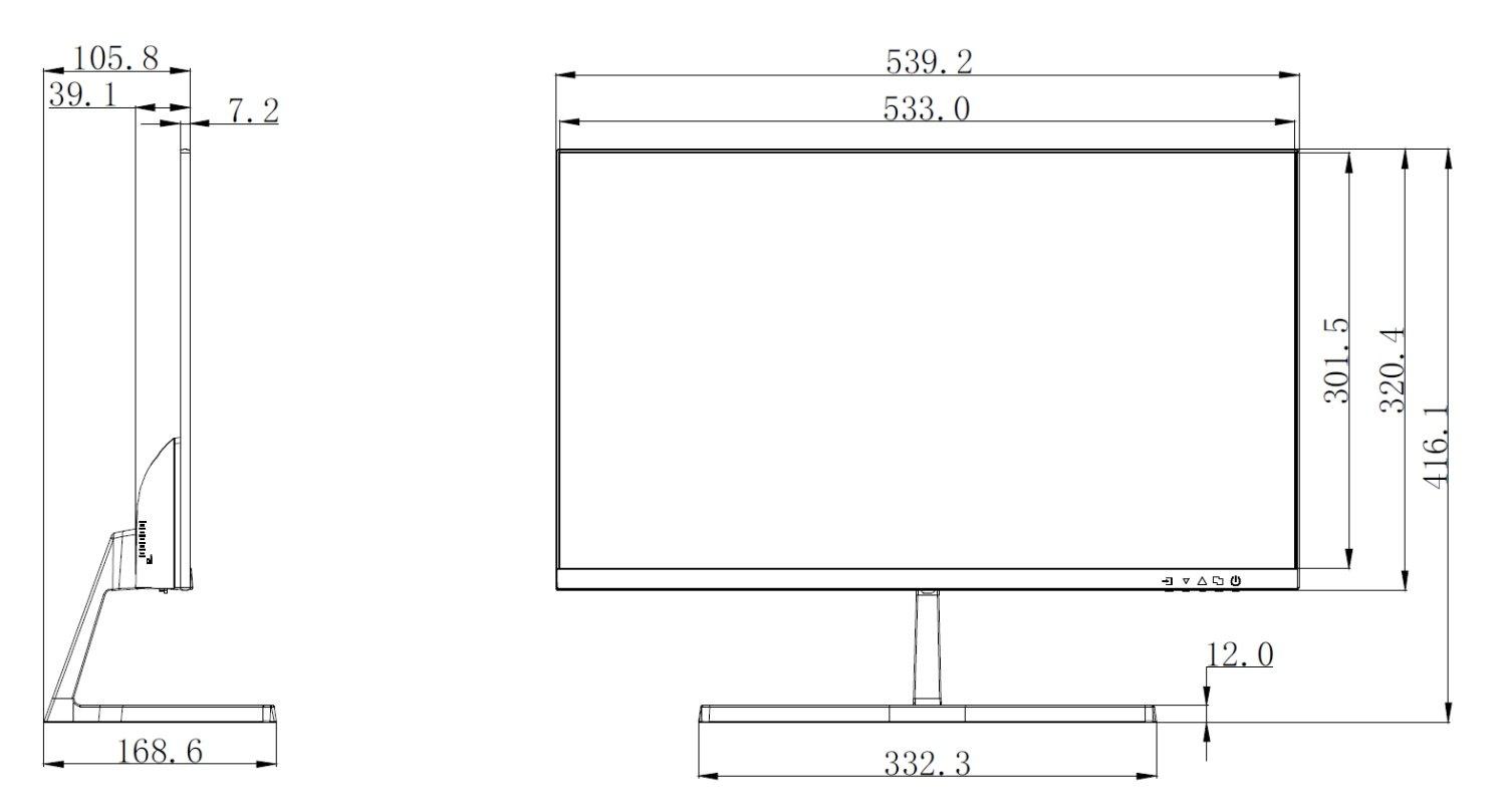 MONITORIUS VGA, HDMI, AUDIO LM24-B200S 23.8 " DAHUA