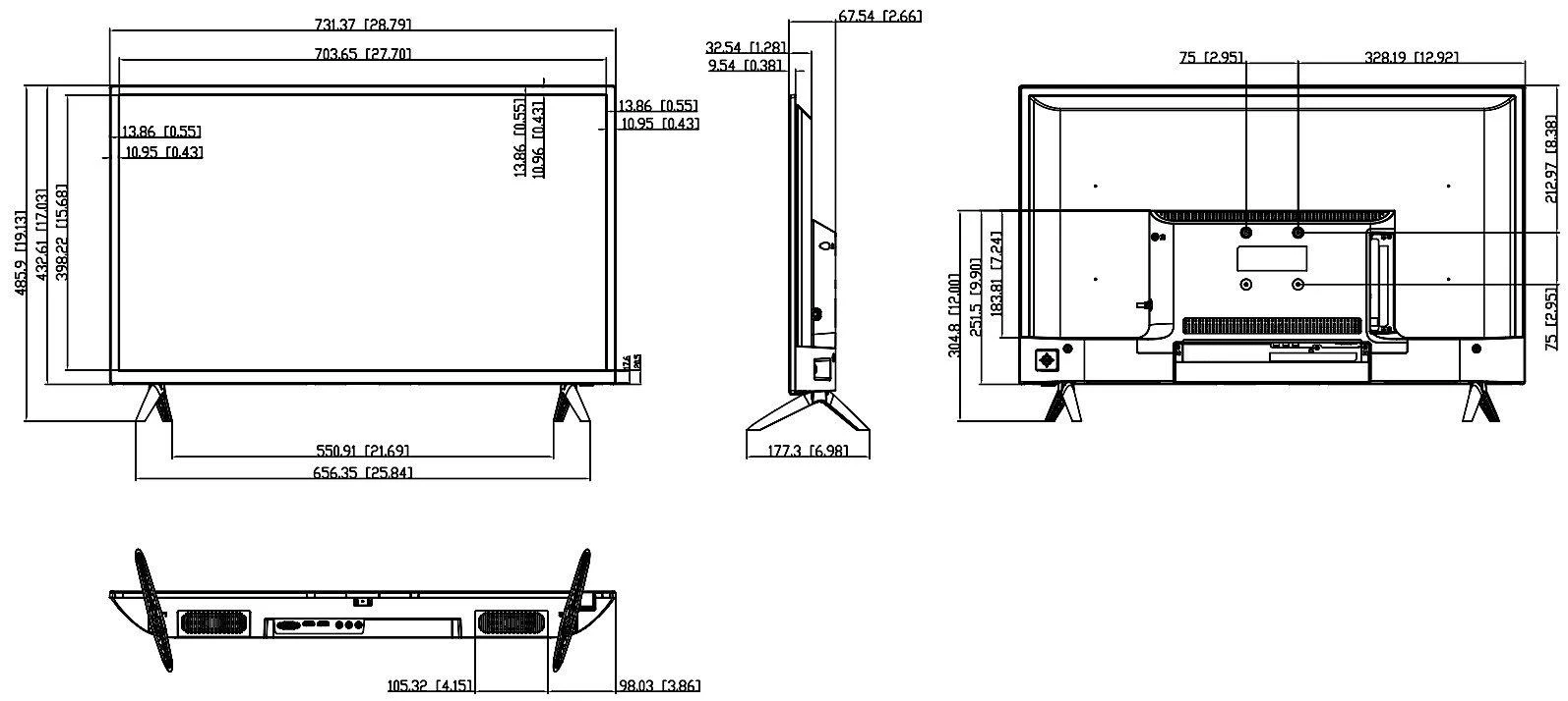 MONITORIUS VGA, HDMI, AUDIO LM32-F200 31.5 " - 1080p DAHUA