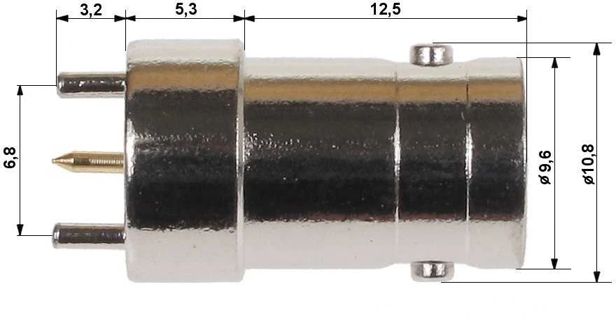 TST MONTAŽINIS LIZDAS BNC-G/PCB*P100
