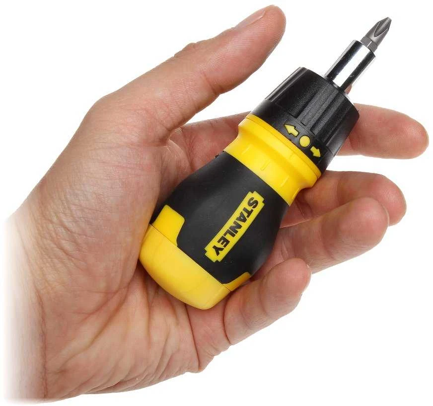 STANLEY WKRĘTAK MULTIBIT Z/G KRÓTKI + 7KOŃCÓWEK