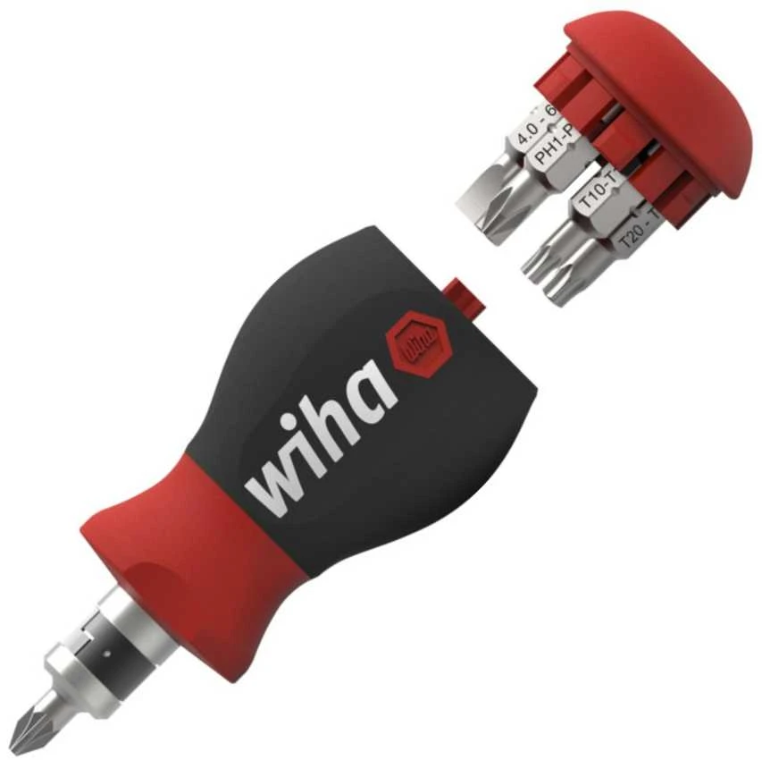 Atsuktuvas su antgaliais Wiha Stubby 1/4" SB
