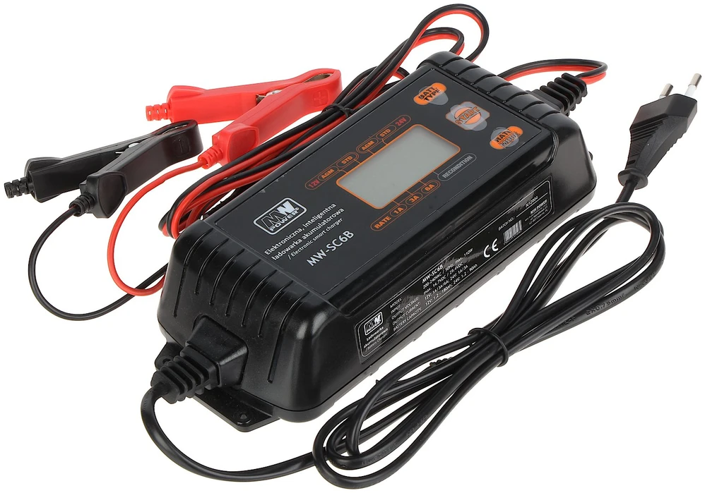 Lean Cars Įkroviklis su LCD ekranu 12V I 24V