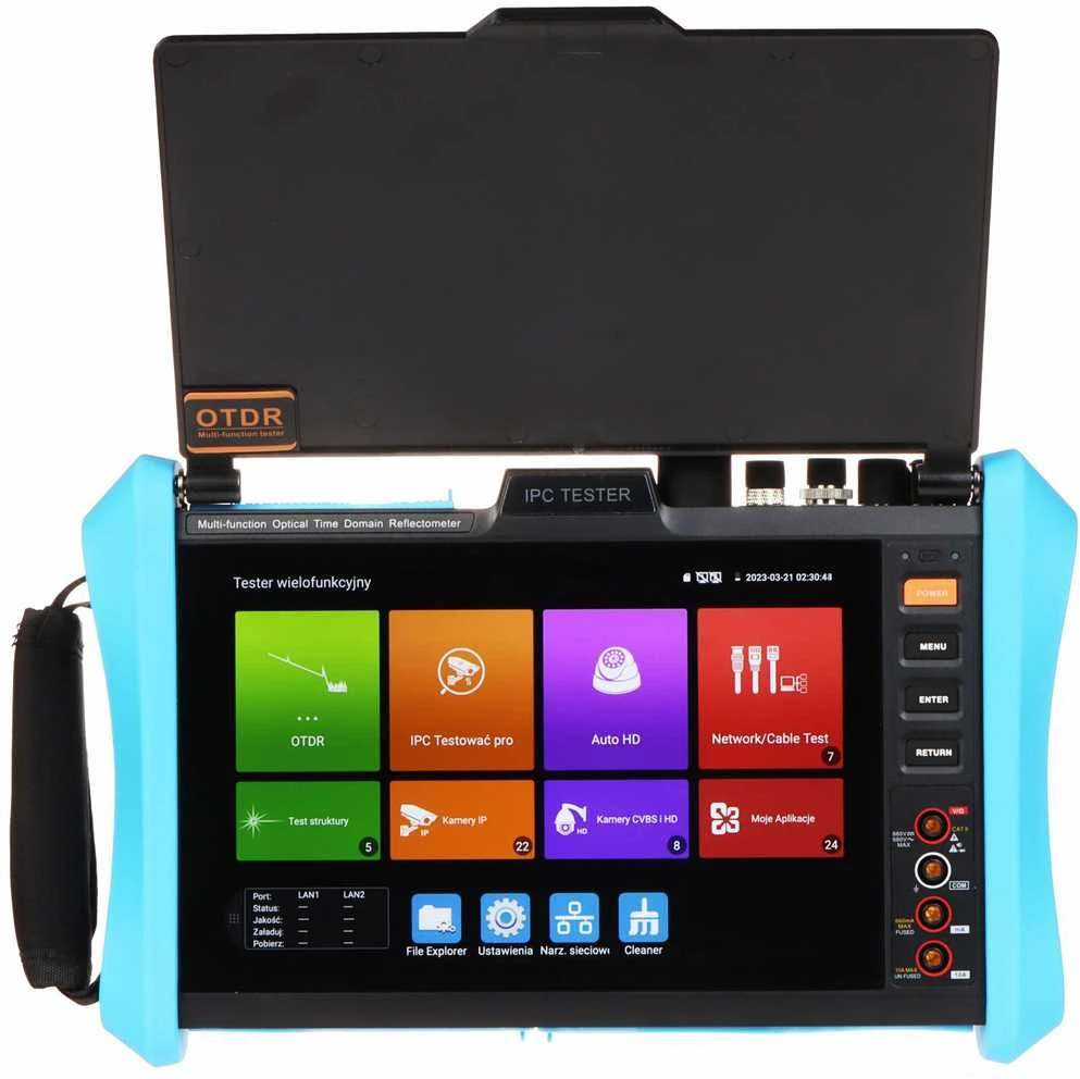 TST OPTINIS REFLEKTOMETRAS (OTDR) SU CCTV TESTERIU CS-R8-80H