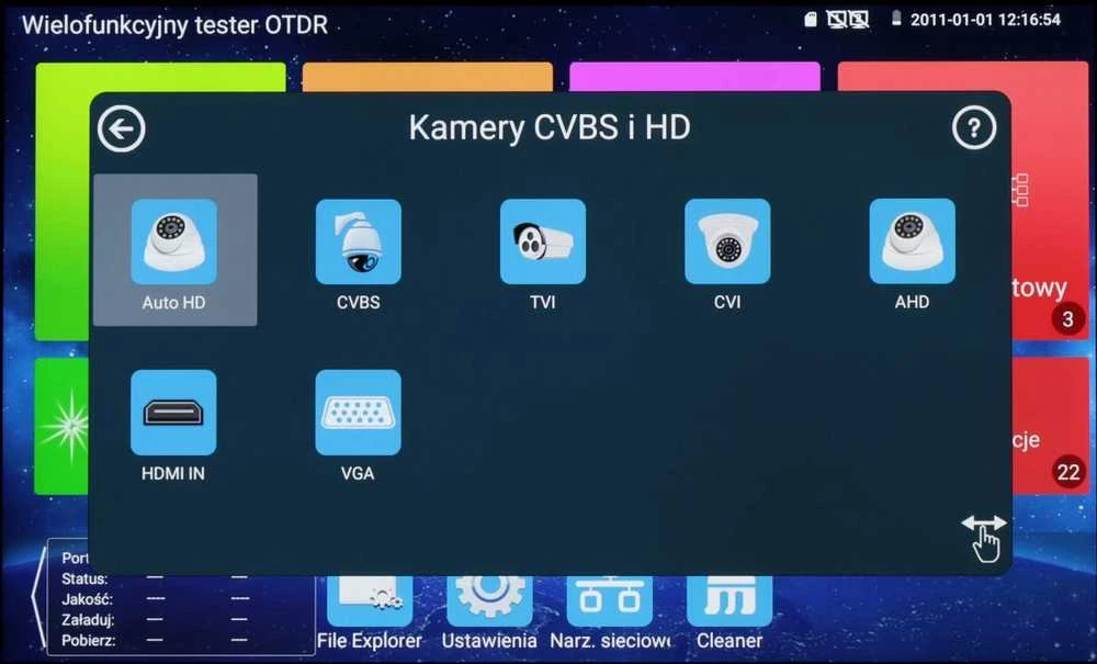 TST OPTINIS REFLEKTOMETRAS (OTDR) SU CCTV TESTERIU CS-R3-50H