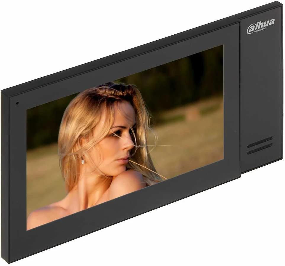 Dahua Technology Co IP domofono monitorius 7 colių, PoE, veikia tik SIP protokolu, juodas