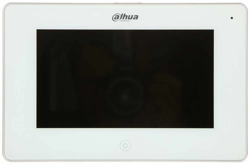 Dahua IP domofono monitorius su WIFI, 7 col. 1024x600,Micro SD kortelės prievadas,PoE(802.3af) baltas, SIP