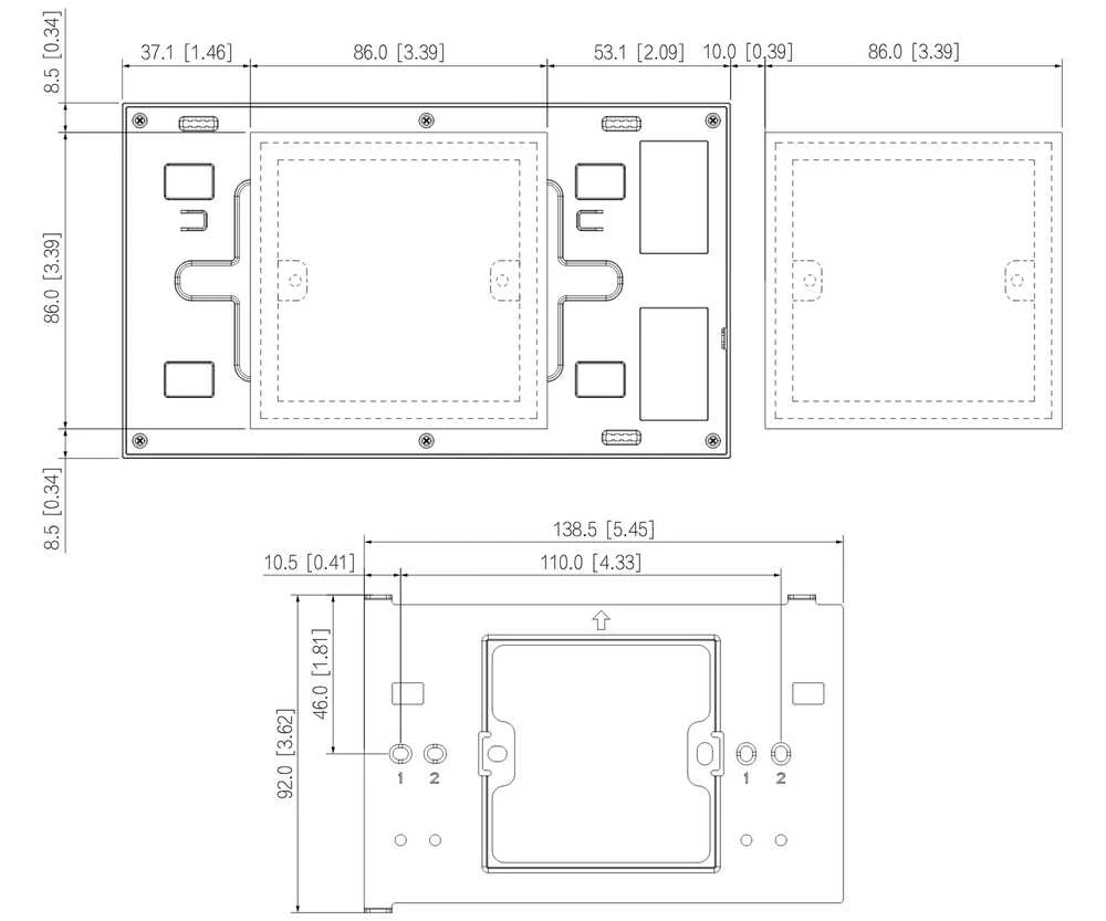 PATALPŲ VIDAUS SKYDELIS SCP3022A-B IP / Wi-Fi / 2-Wire DAHUA