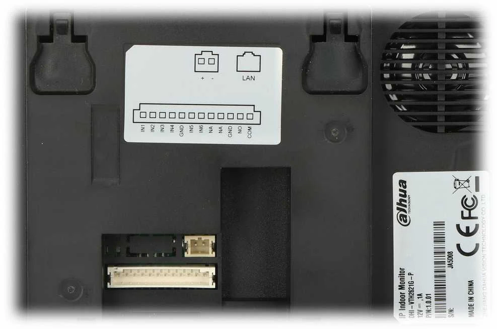 Dahua IP domofono monitorius 7 colių, PoE, veikia tik SIP protokolu, juodas VTH2621GP