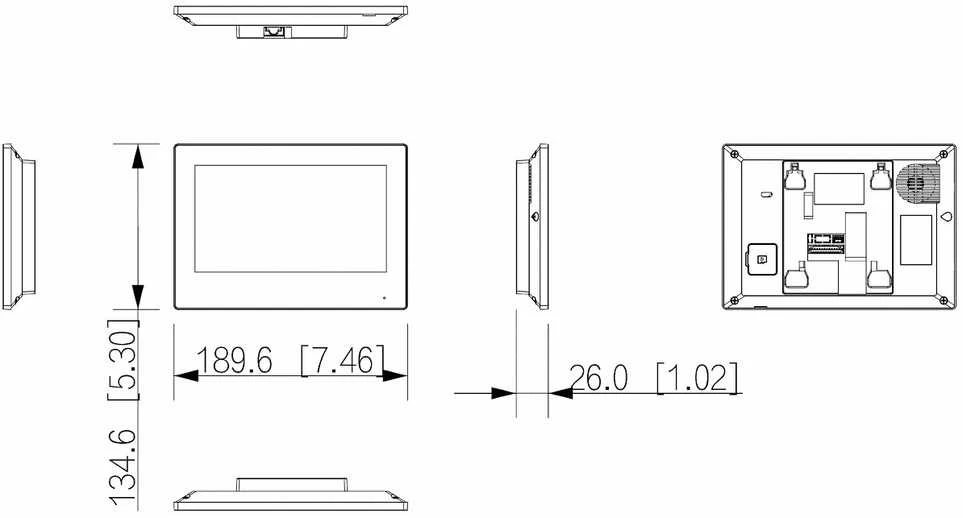 Dahua IP domofono monitorius 7 colių, PoE, veikia tik SIP protokolu, Wi-Fi, baltas
