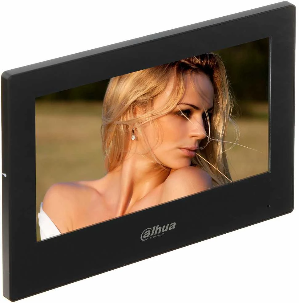 Dahua IP domofono monitorius VTH5321GB-W. 7 col. 1024x600. Wifi, PoE(802.3af). SIP. Andoid 8.1, Juodas