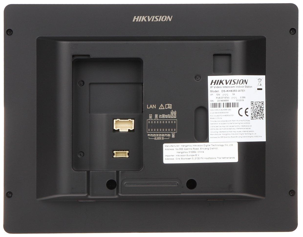 PATALPŲ VIDAUS SKYDELIS Wi-Fi / IP DS-KH8350-WTE1/EU Hikvision