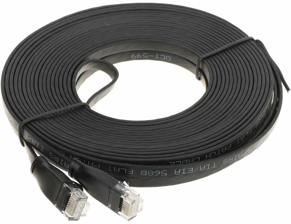 UNITEK C1813GBK eterneto kabelis FLAT UTP Ethernet Cat.6 10m