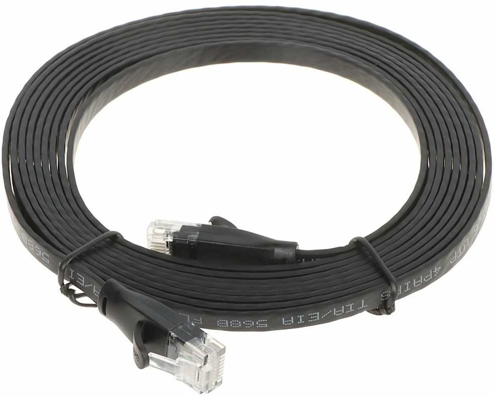 UNITEK C1811GBK Ethernet kabeliai FLAT UTP Ethernet Cat.6 3m