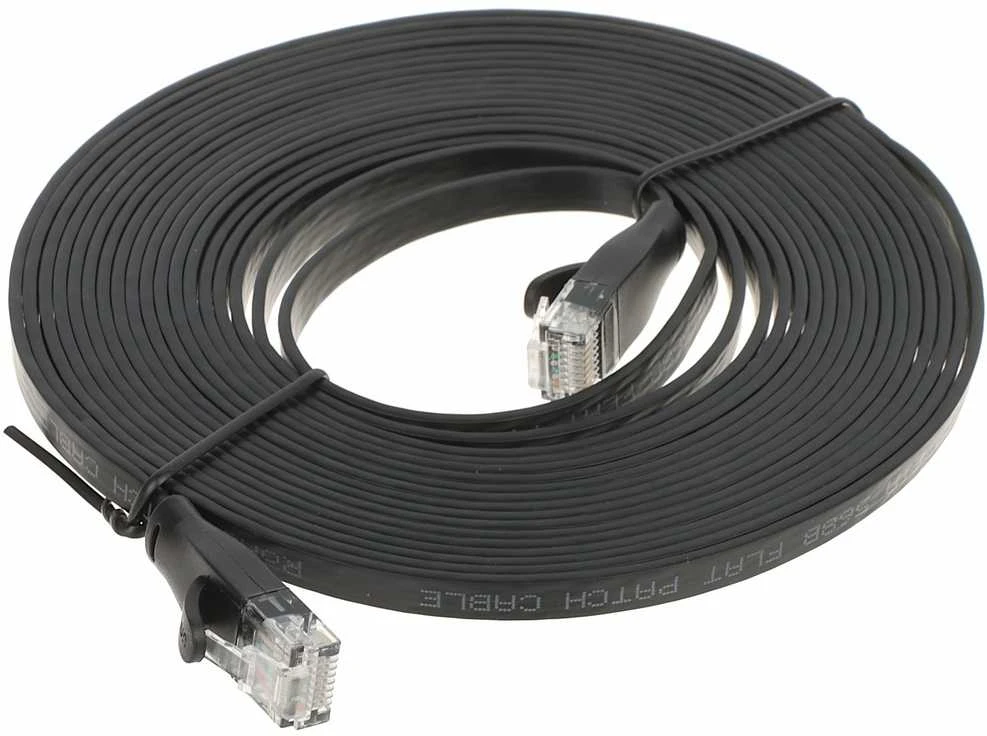 UNITEK C1812GBK Ethernet kabeliai FLAT UTP Ethernet Cat.6 5m