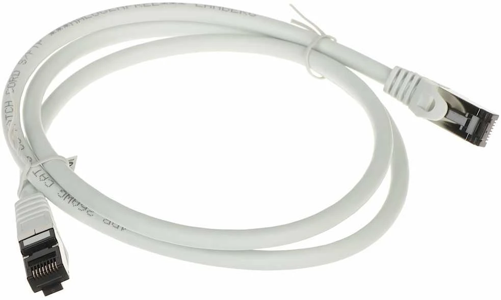 LANBERG patchcord cat.8.1 S/FTP LSZH CU 1m pilkas