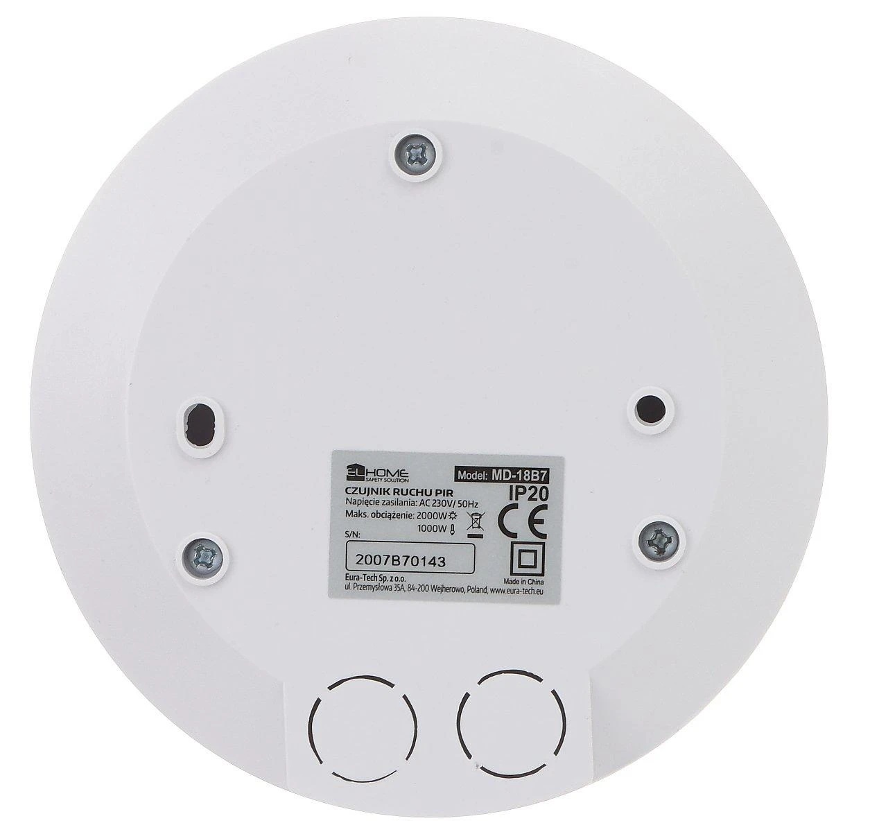 PIR JUTIKLIS MD-18B7 AC 230V FOR LIGHTING CONTROL EL HOME