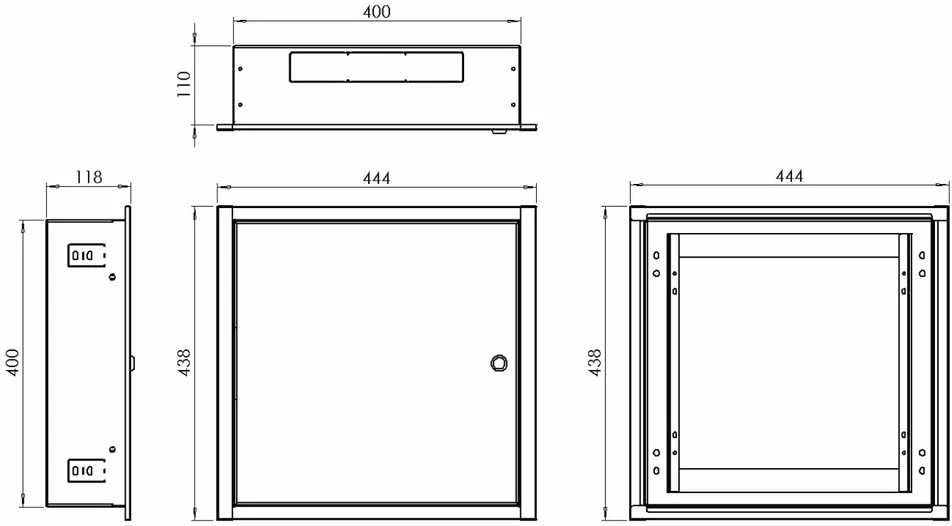 Stalflex POTINKINIS KORPUSAS OMP-4 444 x 438 x 118 mm