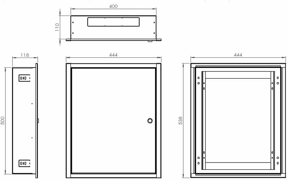 Stalflex POTINKINIS KORPUSAS OMP-5 539 x 444 x 120 mm