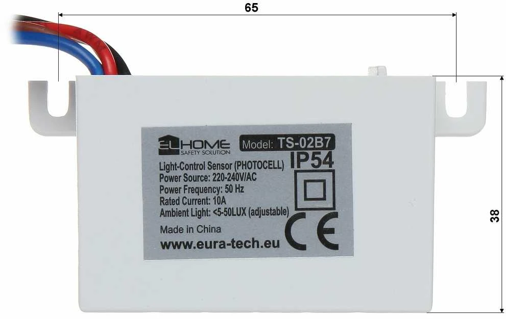 TST Eura-tech El Home TS-02B7 - miniatiūrinis prieblandos reguliatorius 230V