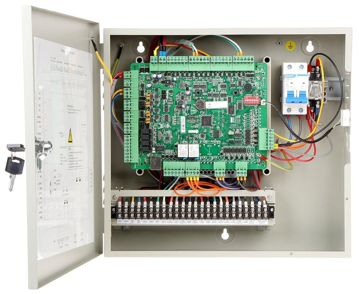 Hikvision DS-K2602T atidarytas kontrolerio skydas