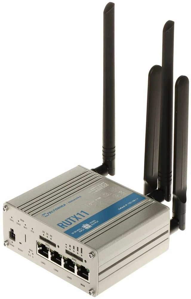 Šakotuvas Maršrutizatorius belaidis Teltonika RUTX11000000 (3G/4G/LTE SIM, 3G/4G/LTE USB, 2,4 GHz, 5 GHz)